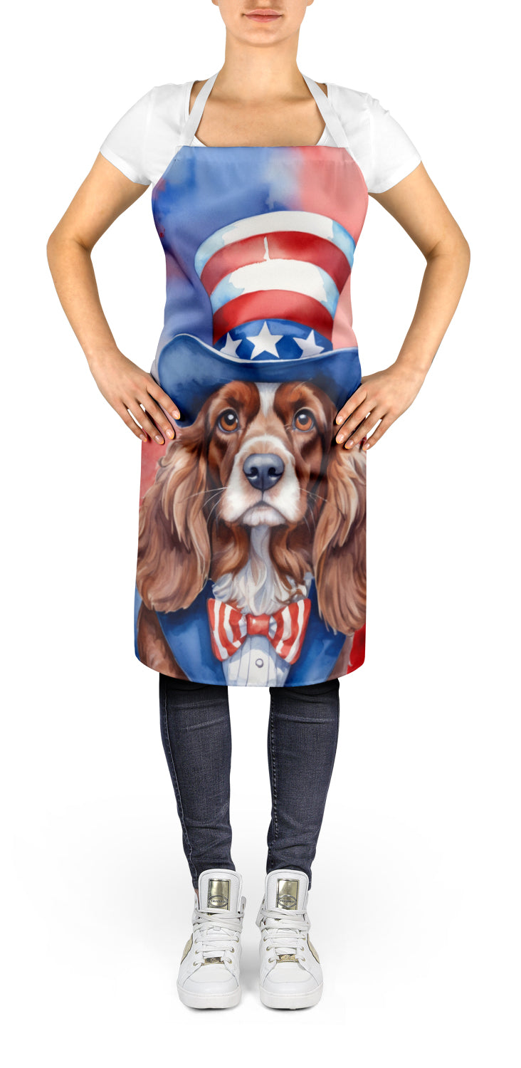 English Cocker Spaniel Patriotic American Apron