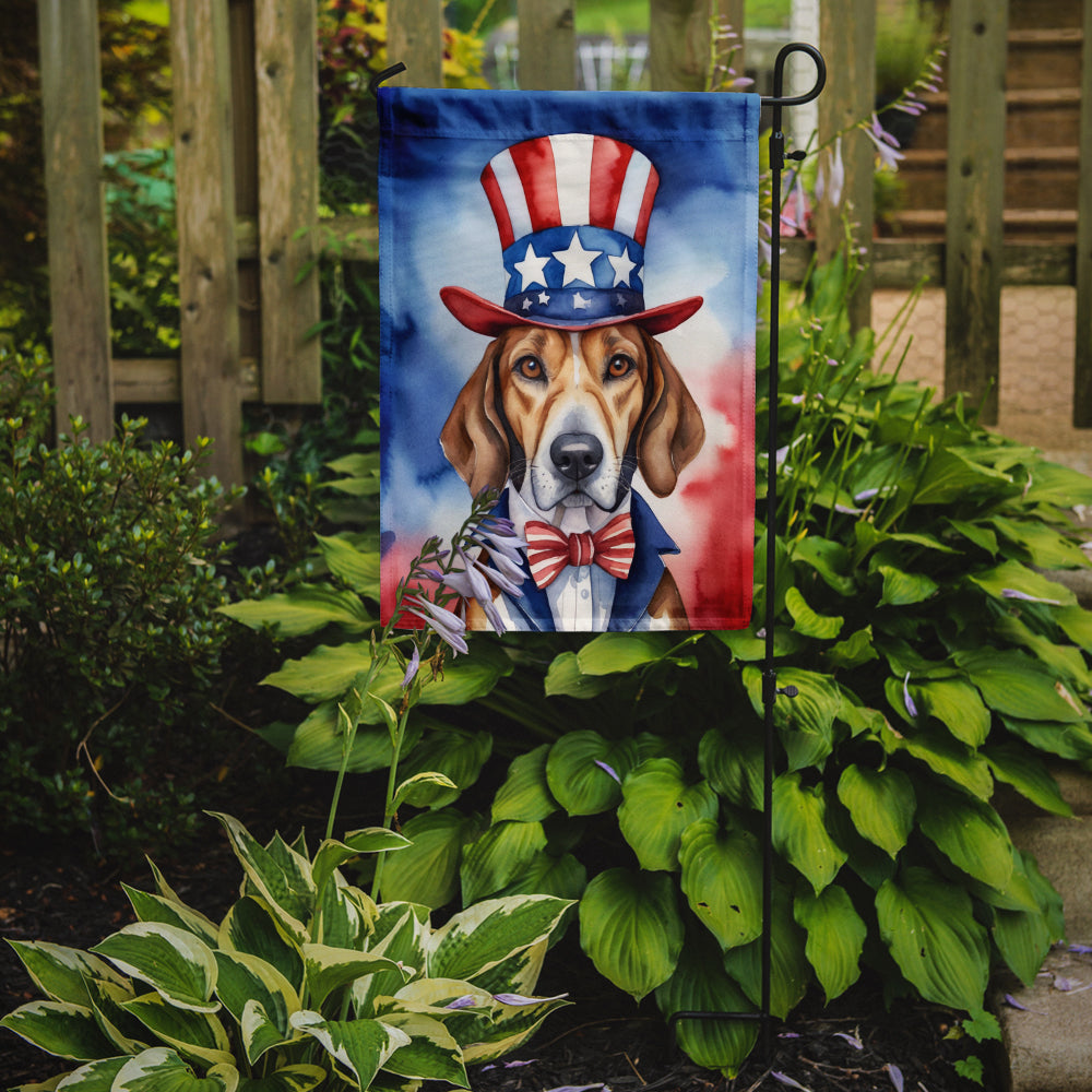 English Foxhound Patriotic American Garden Flag