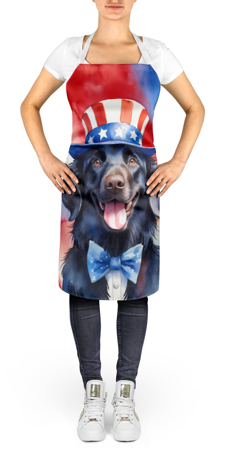 Flat-Coated Retriever Patriotic American Apron