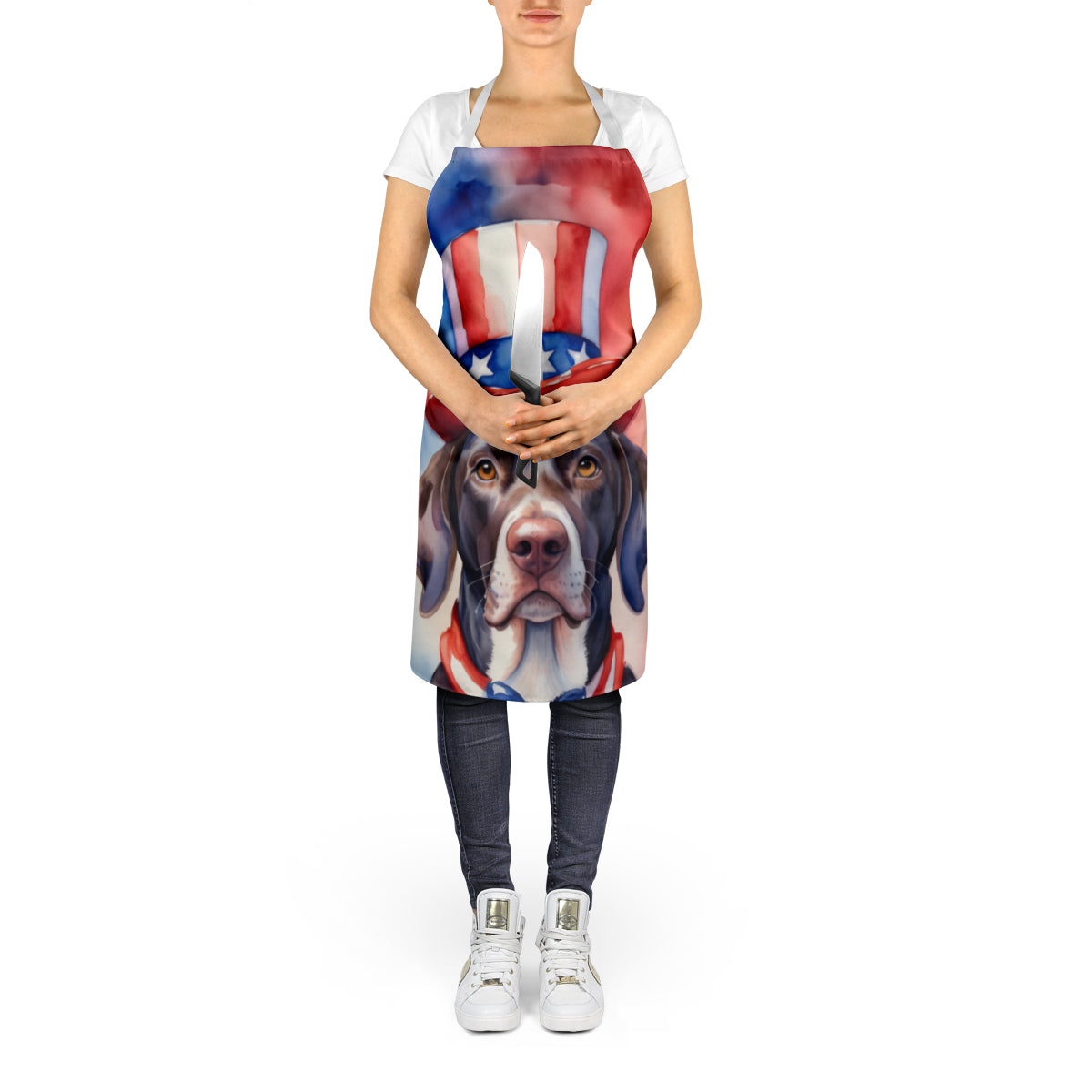 German Shorthaired Pointer Patriotic American Apron