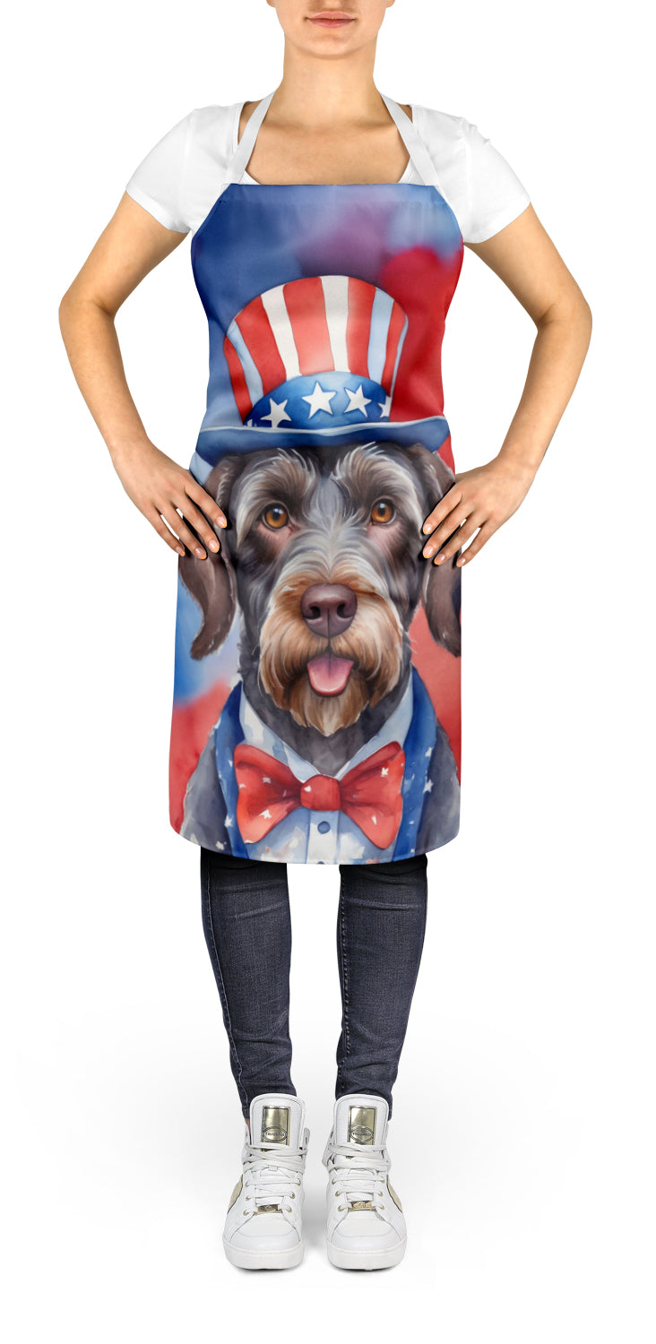 German Wirehaired Pointer Patriotic American Apron