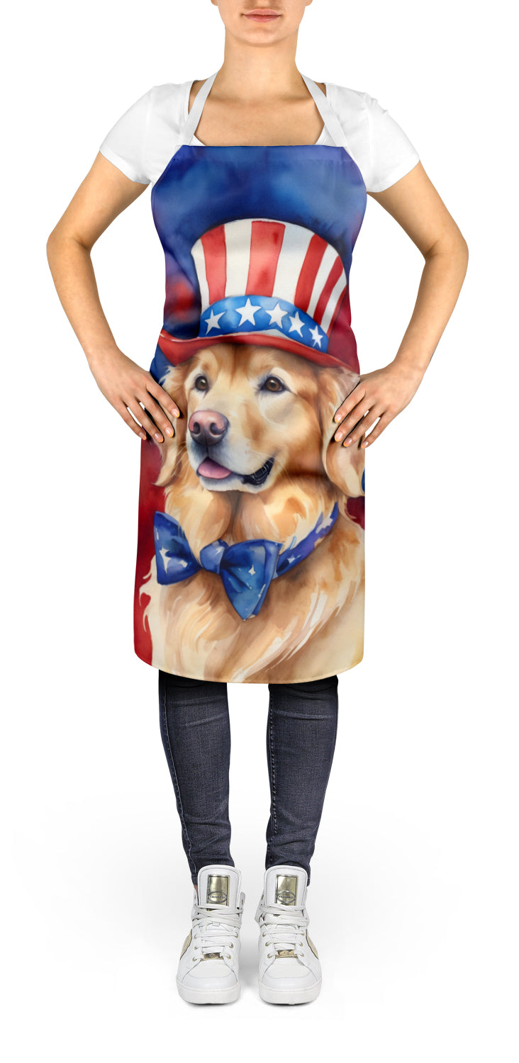 Golden Retriever Patriotic American Apron