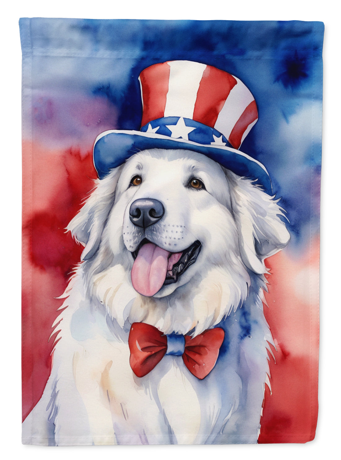 Buy this Great Pyrenees Patriotic American Garden Flag