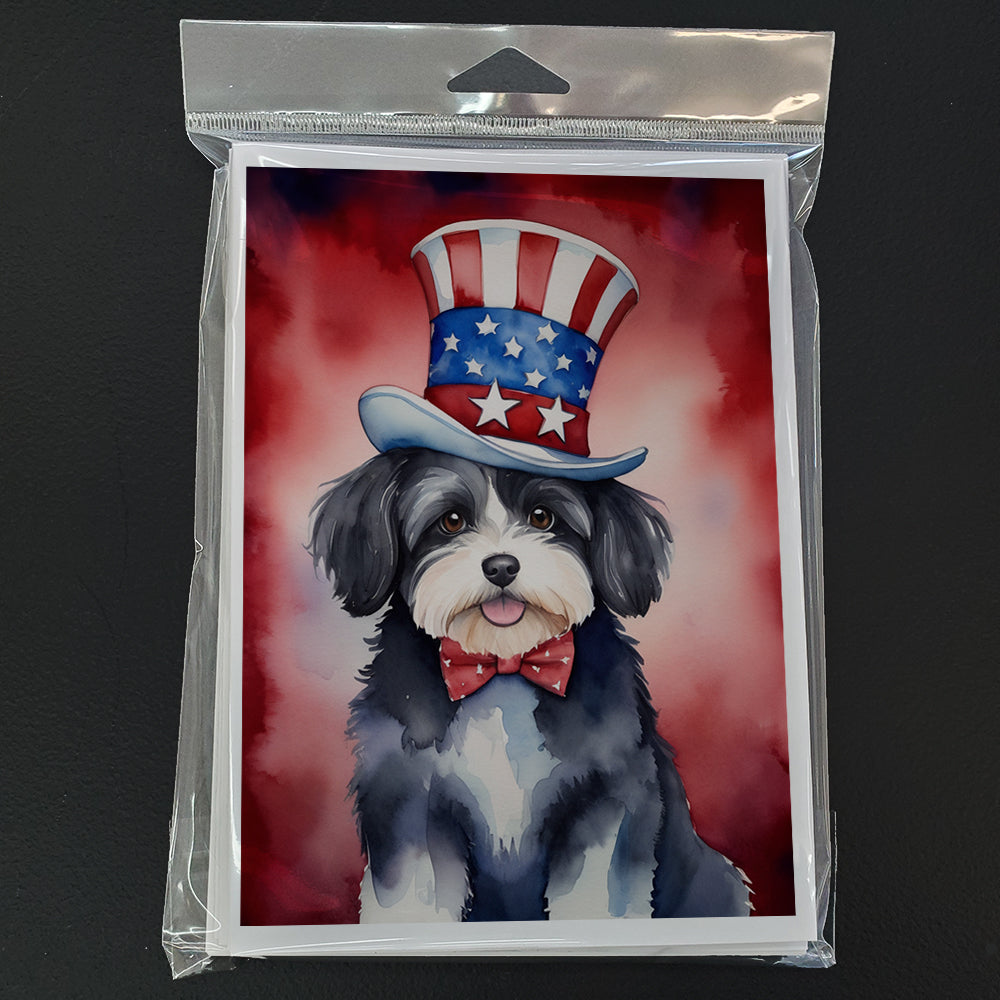 Havanese Patriotic American Greeting Cards Pack of 8