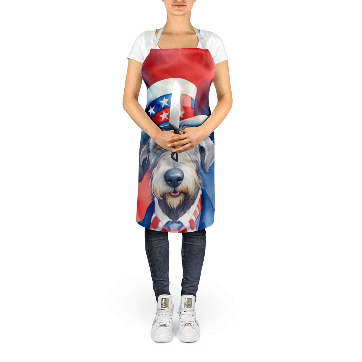 Irish Wolfhound Patriotic American Apron