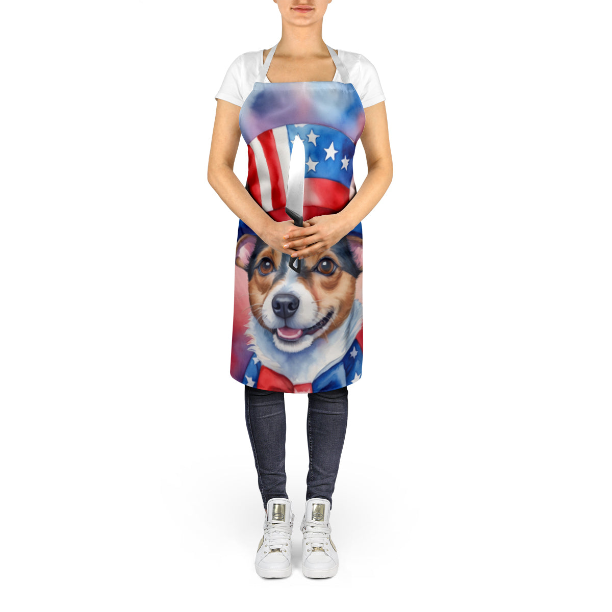 Jack Russell Terrier Patriotic American Apron