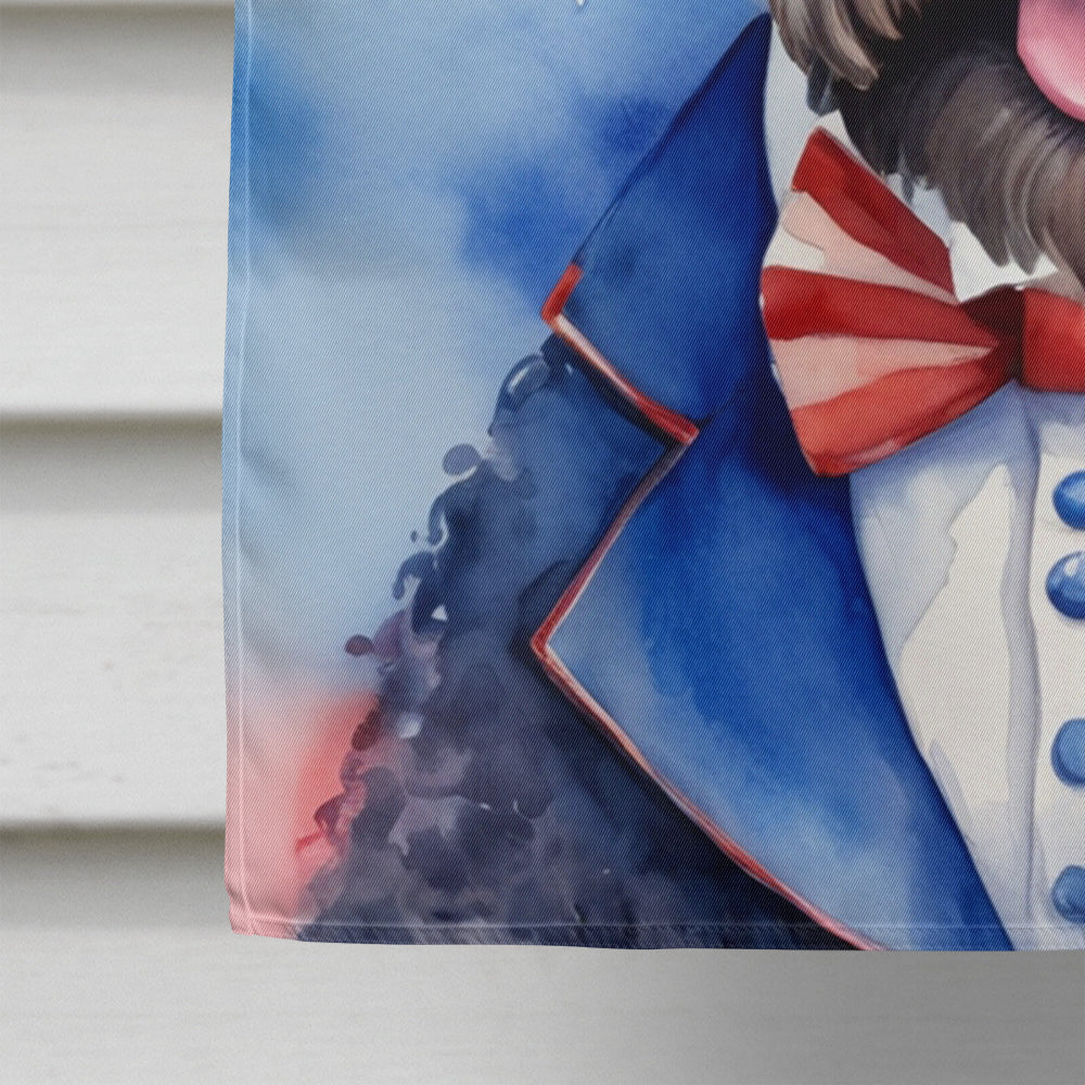 Kerry Blue Terrier Patriotic American House Flag