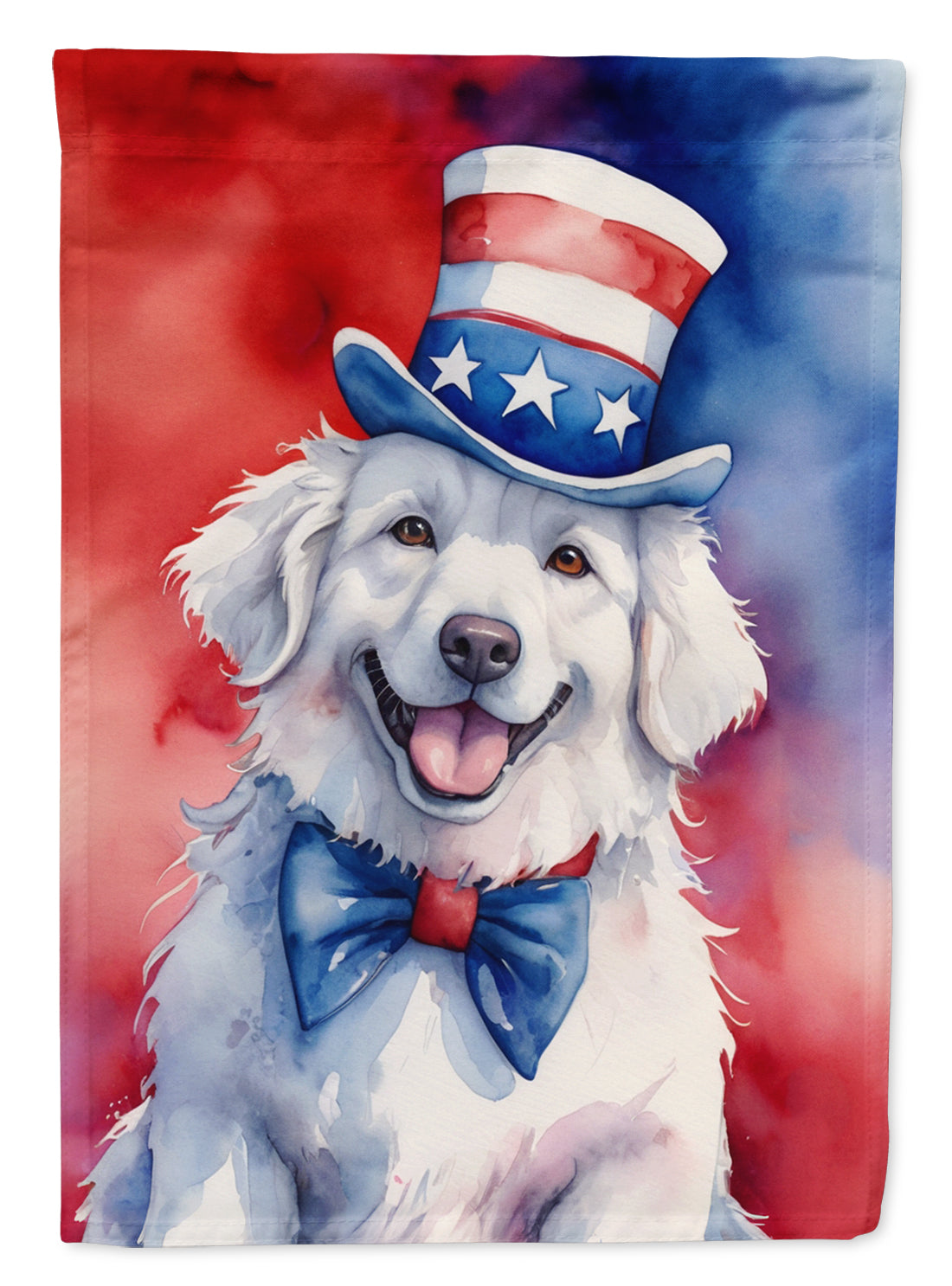 Buy this Kuvasz Patriotic American House Flag
