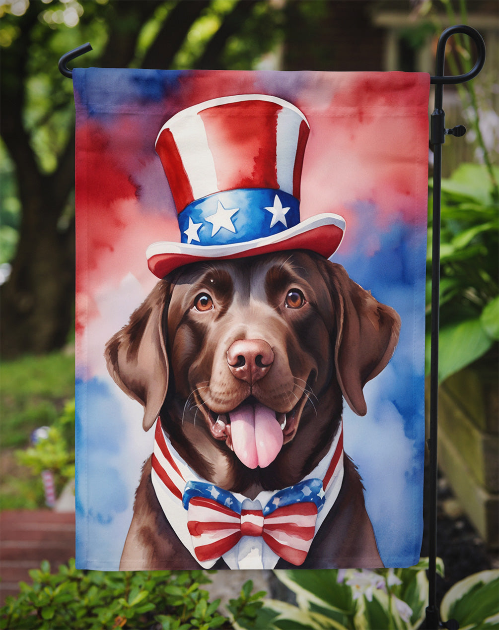 Labrador Retriever Patriotic American Garden Flag