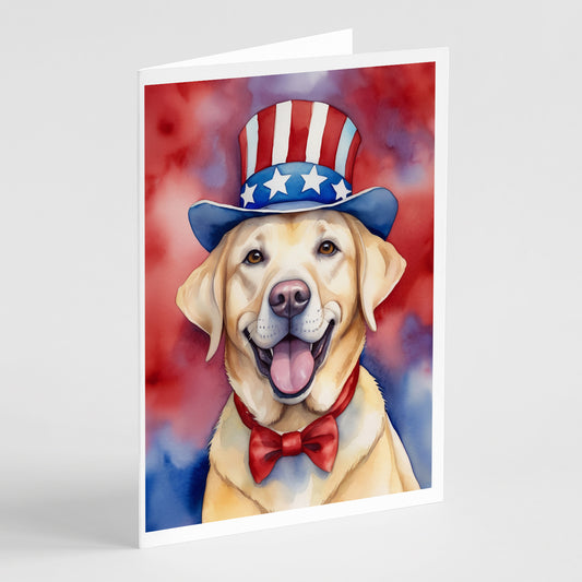 Buy this Labrador Retriever Patriotic American Greeting Cards Pack of 8