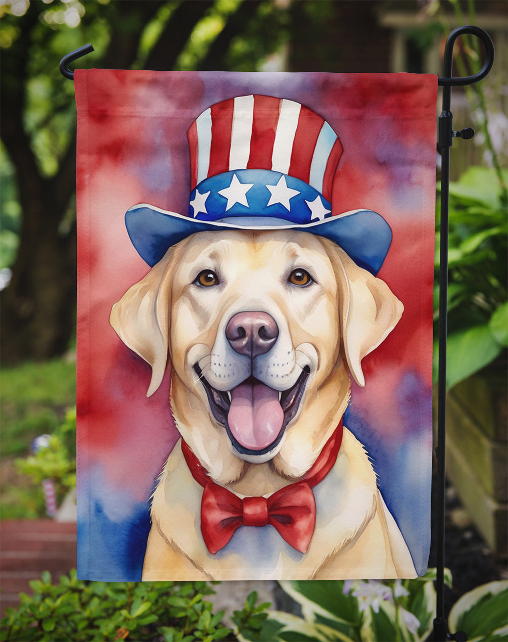 Labrador Retriever Patriotic American Garden Flag