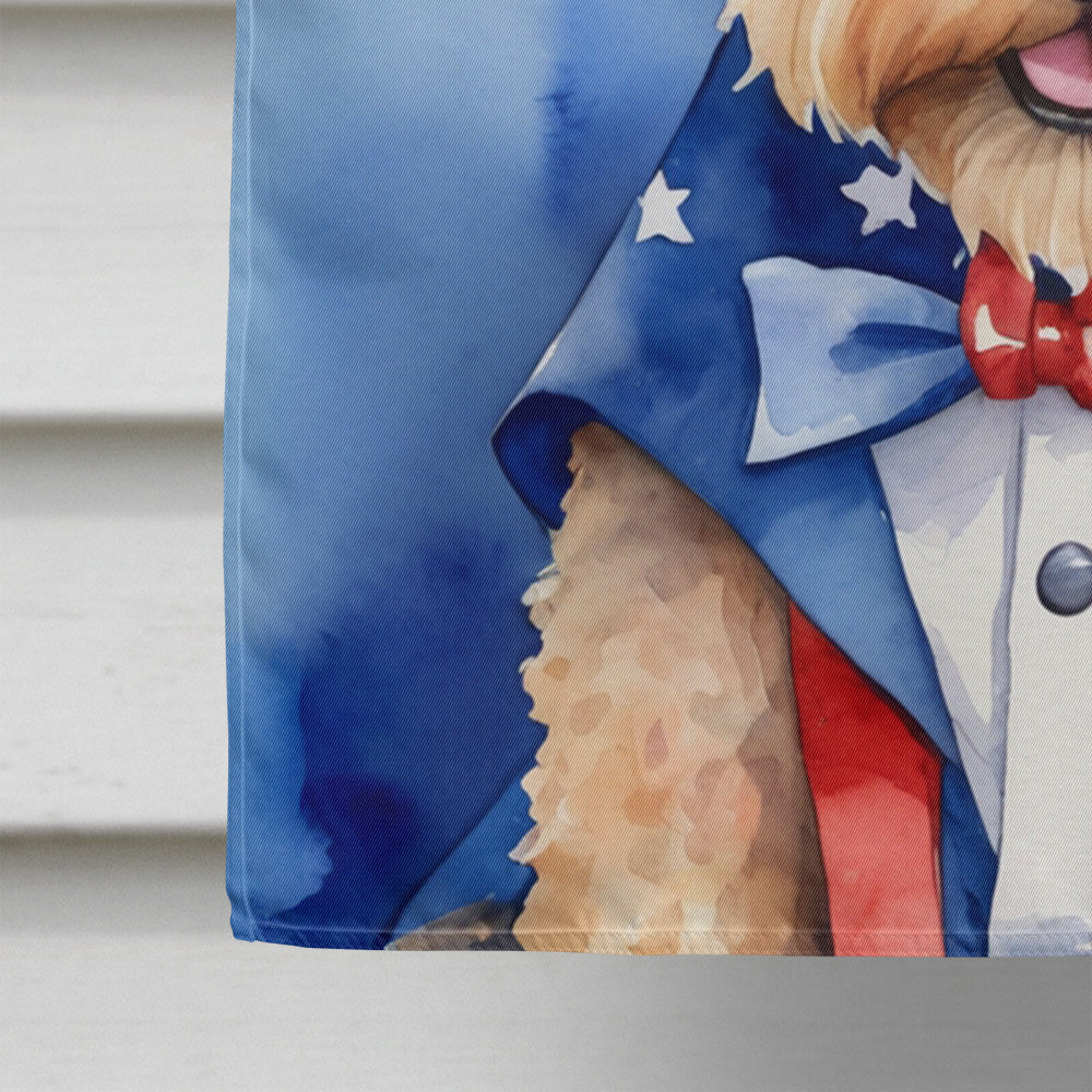 Lakeland Terrier Patriotic American House Flag