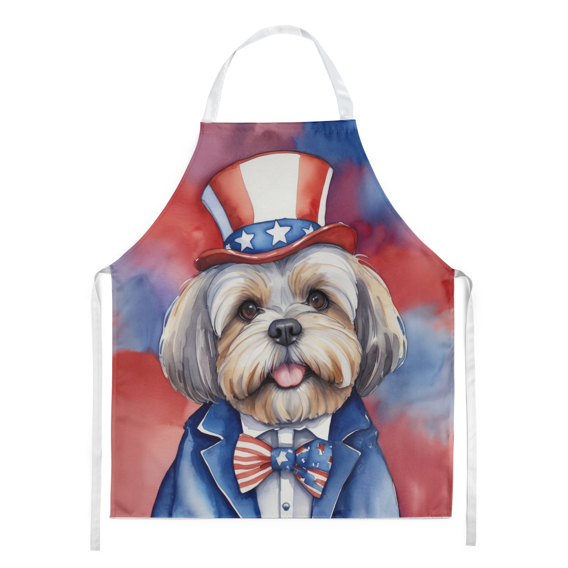 Buy this Lhasa Apso Patriotic American Apron