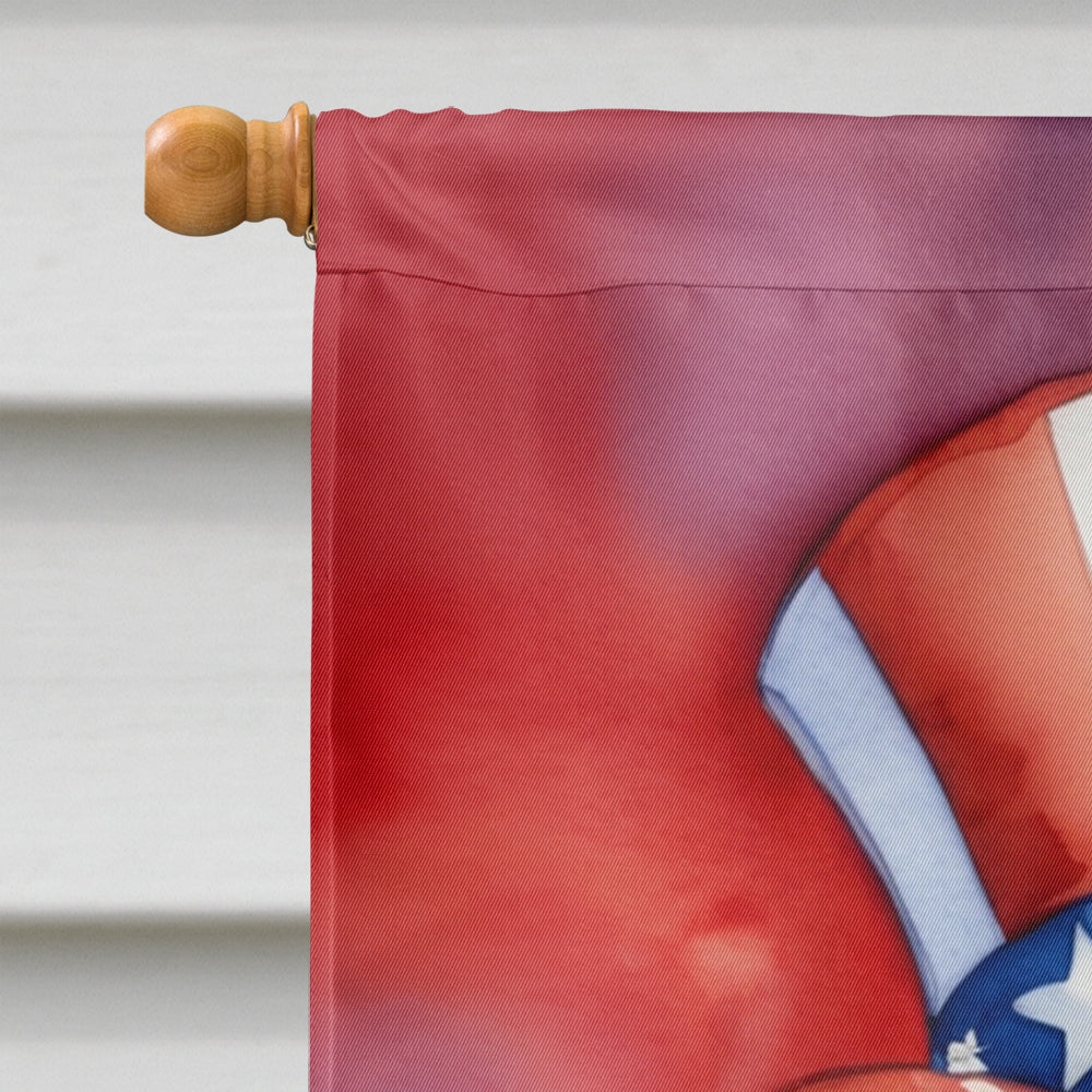 Lhasa Apso Patriotic American House Flag