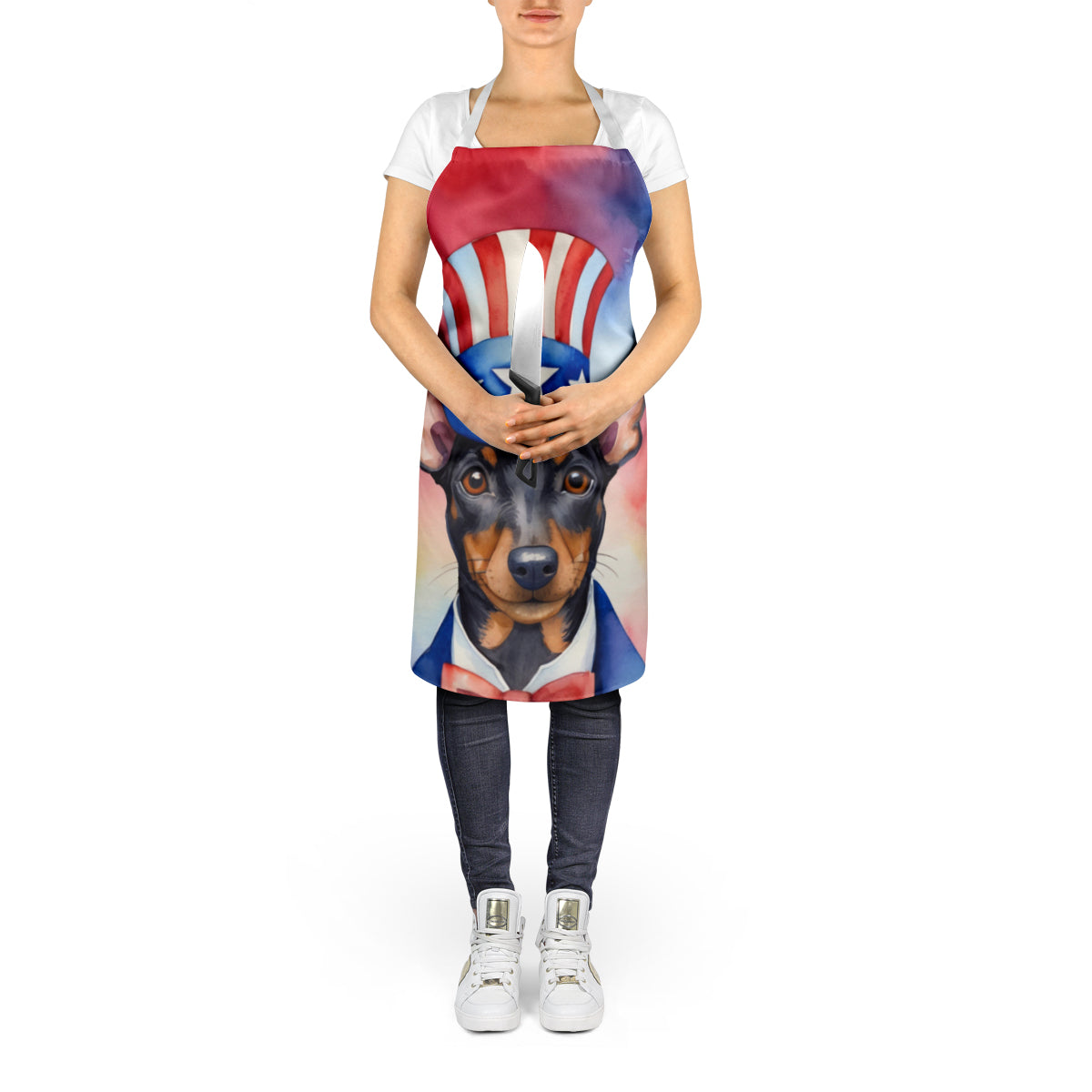 Manchester Terrier Patriotic American Apron