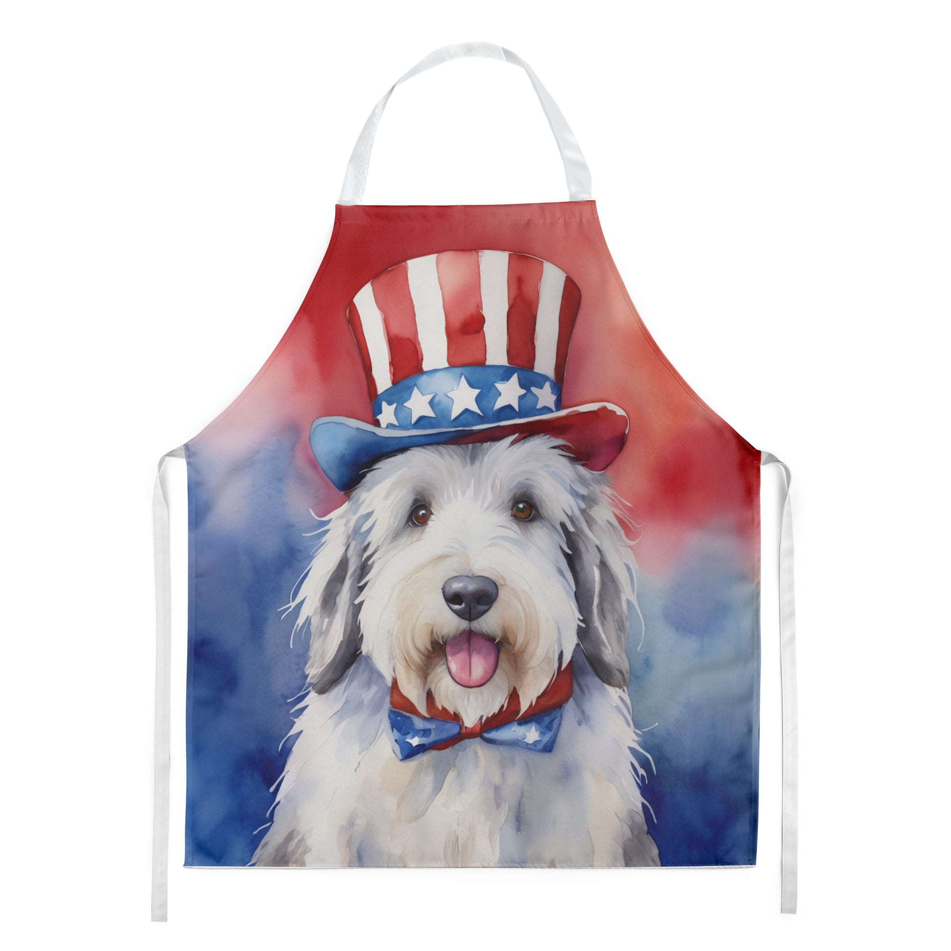 Buy this Old English Sheepdog Patriotic American Apron