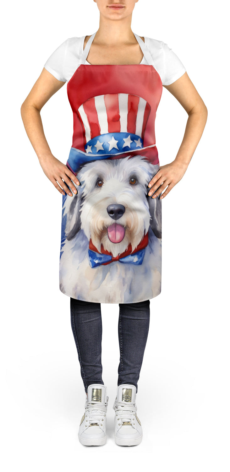 Old English Sheepdog Patriotic American Apron