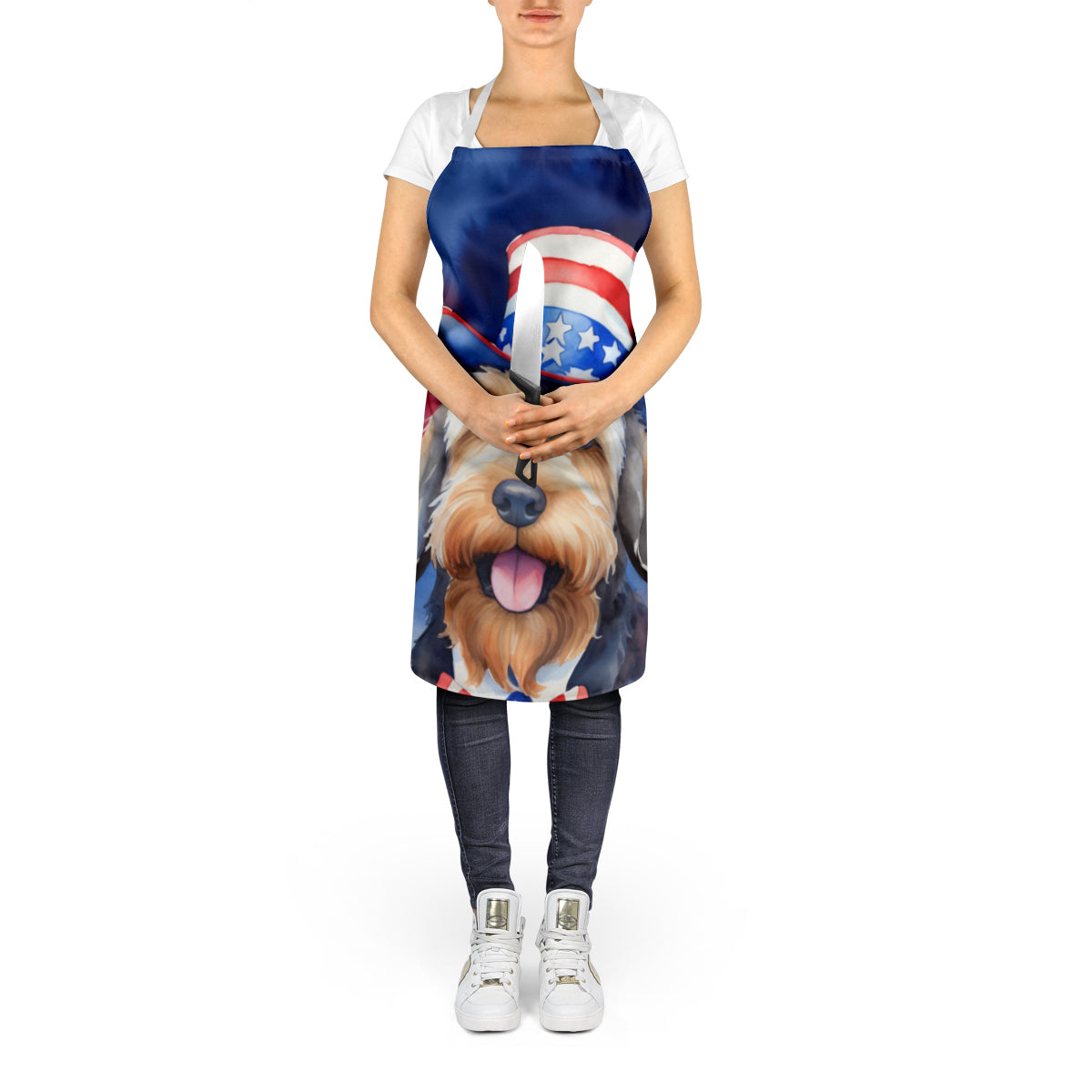 Otterhound Patriotic American Apron