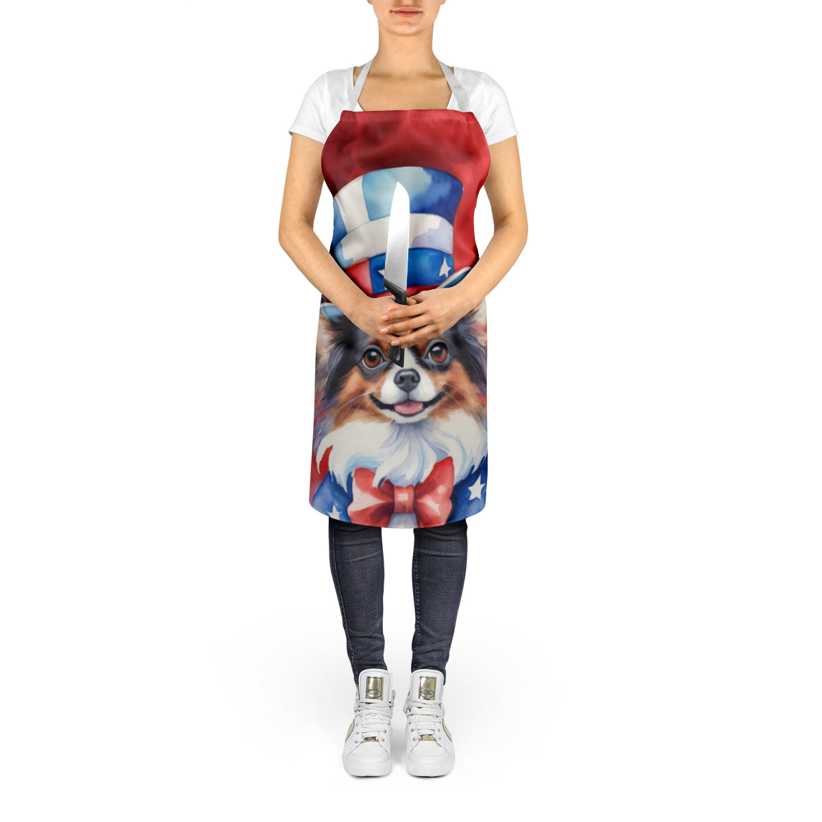 Papillon Patriotic American Apron