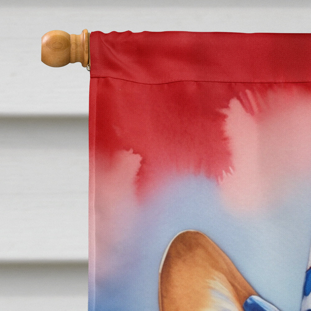 Corgi Patriotic American House Flag