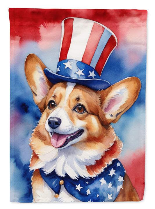 Buy this Corgi Patriotic American Garden Flag