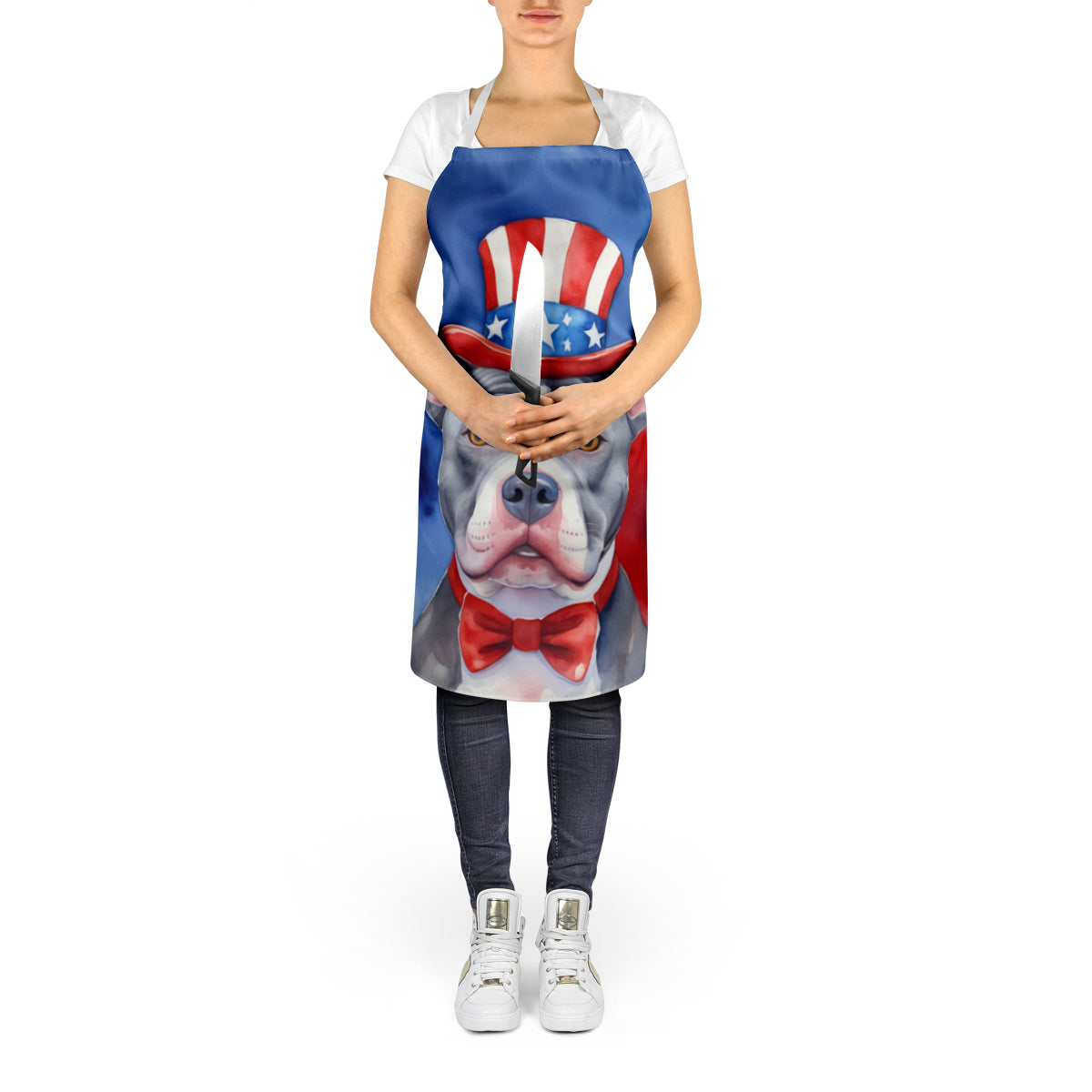 Pit Bull Terrier Patriotic American Apron