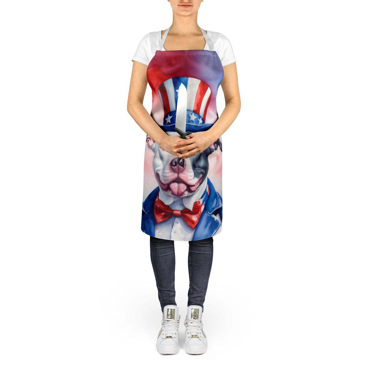 Pit Bull Terrier Patriotic American Apron