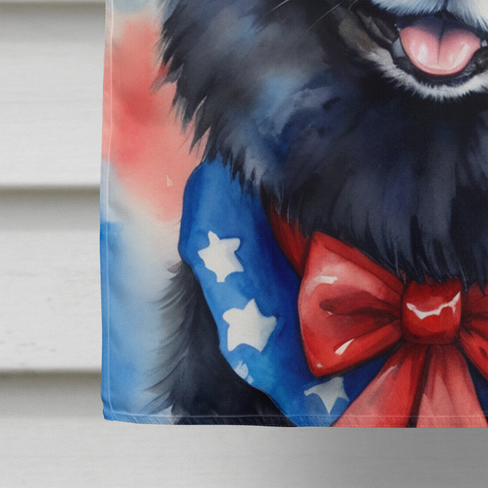 Pomeranian Patriotic American House Flag