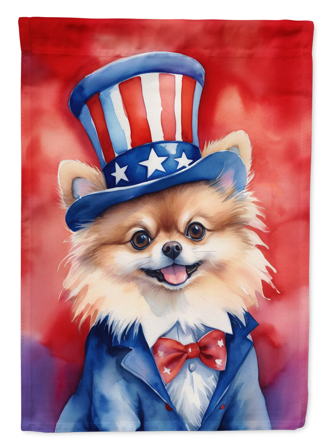 Buy this Pomeranian Patriotic American House Flag