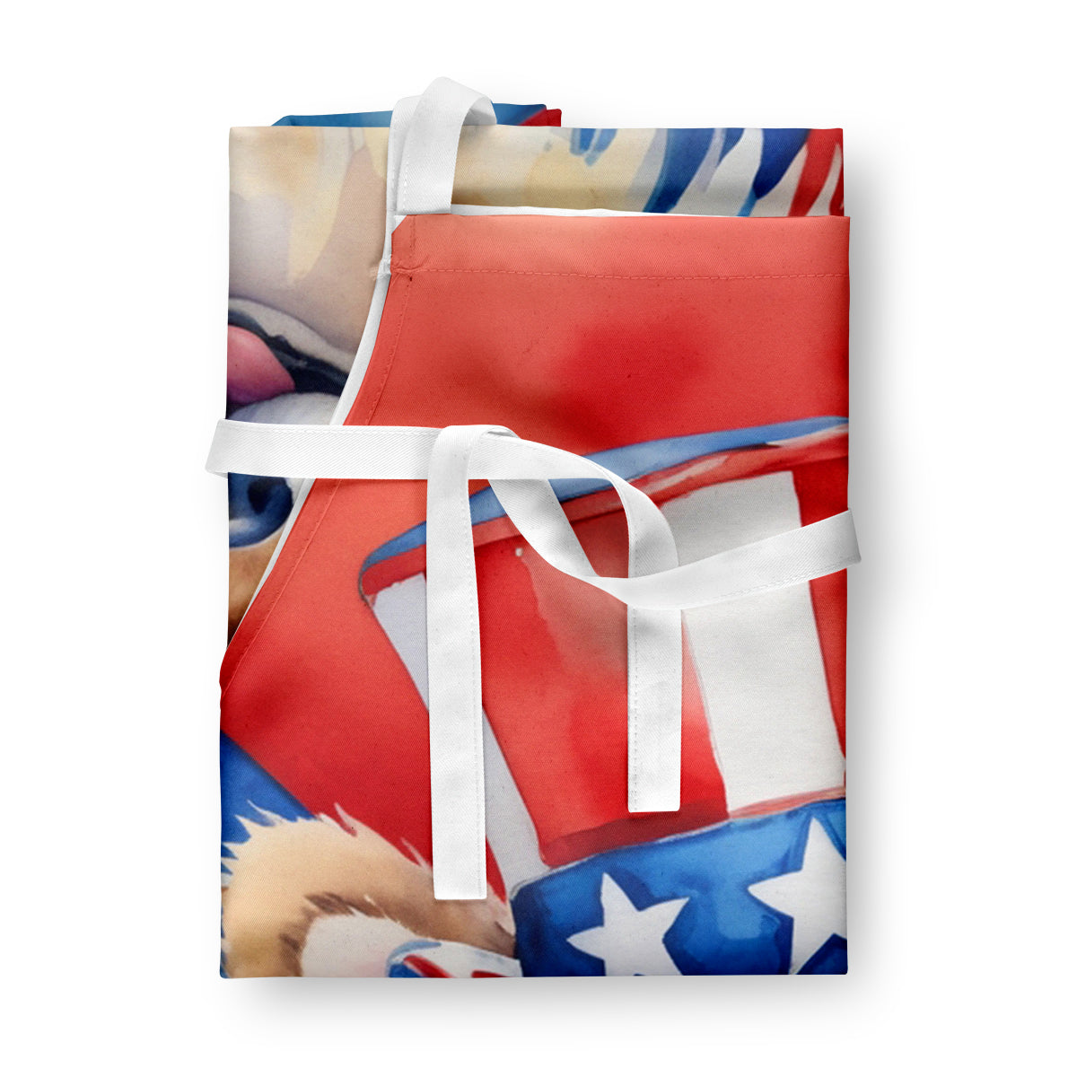 Pomeranian Patriotic American Apron