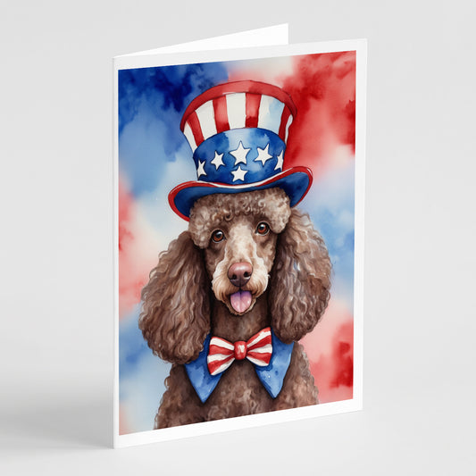 Buy this Poodle Patriotic American Greeting Cards Pack of 8