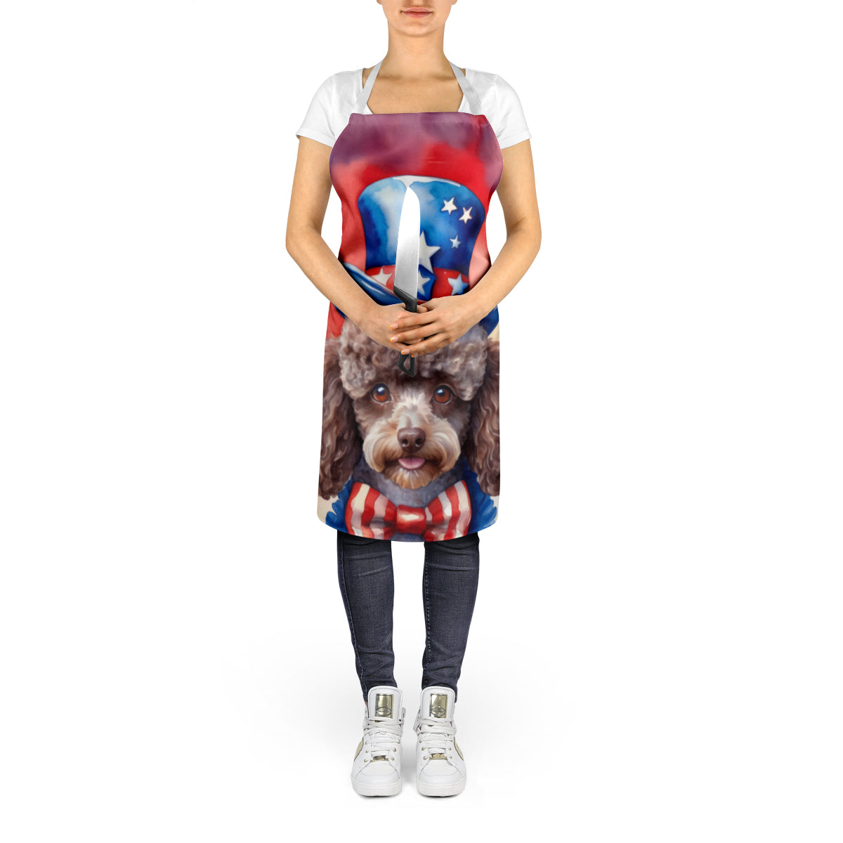 Poodle Patriotic American Apron