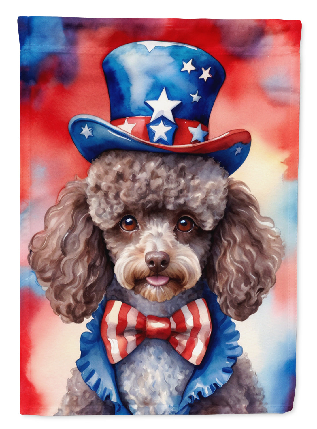 Buy this Poodle Patriotic American House Flag