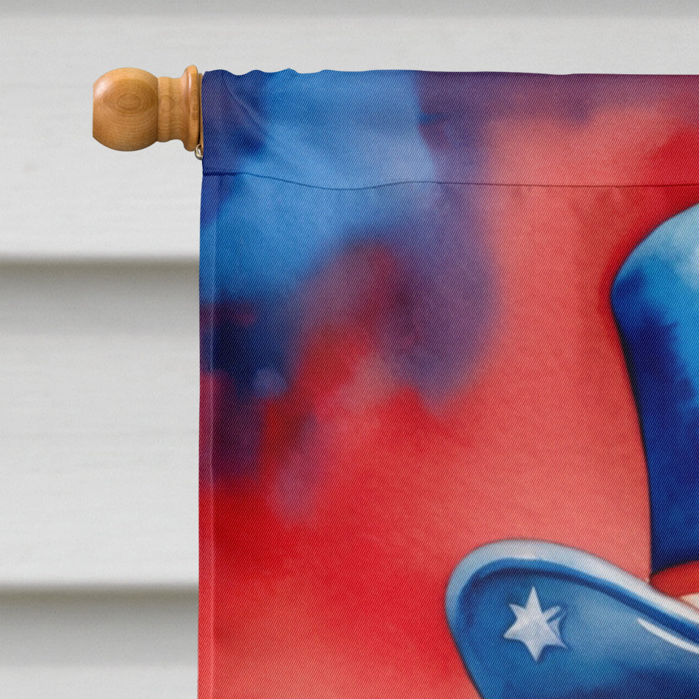 Poodle Patriotic American House Flag