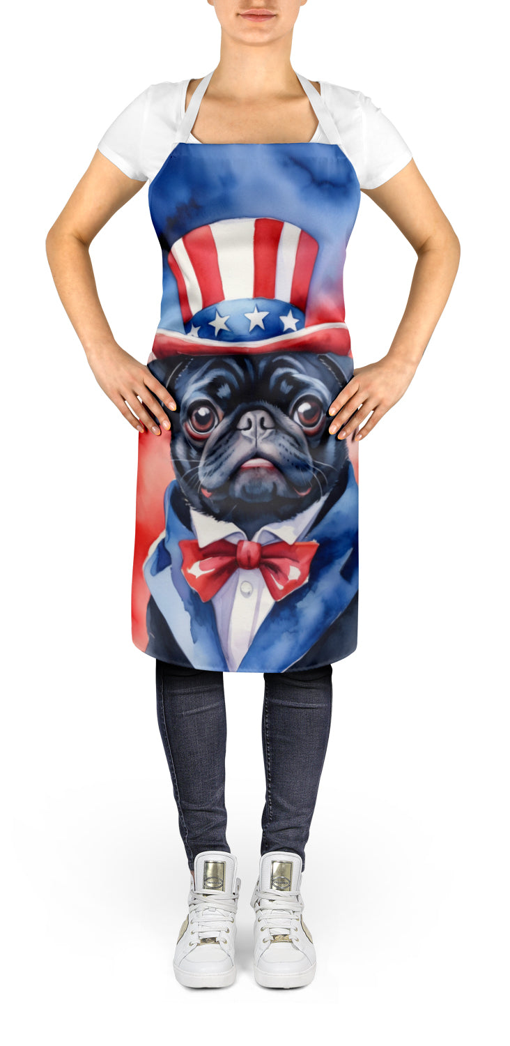 Pug Patriotic American Apron