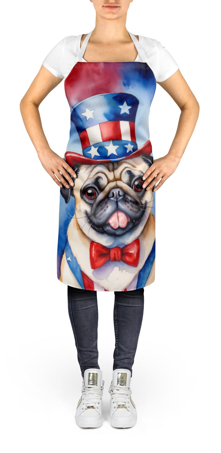 Pug Patriotic American Apron