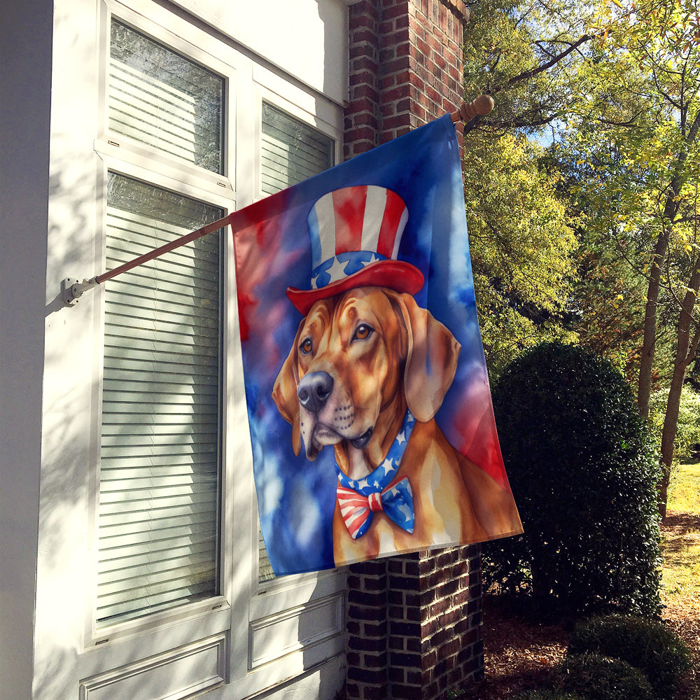 Rhodesian Ridgeback Patriotic American House Flag