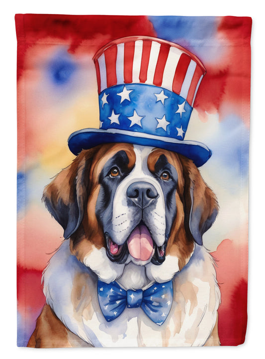 Buy this Saint Bernard Patriotic American House Flag