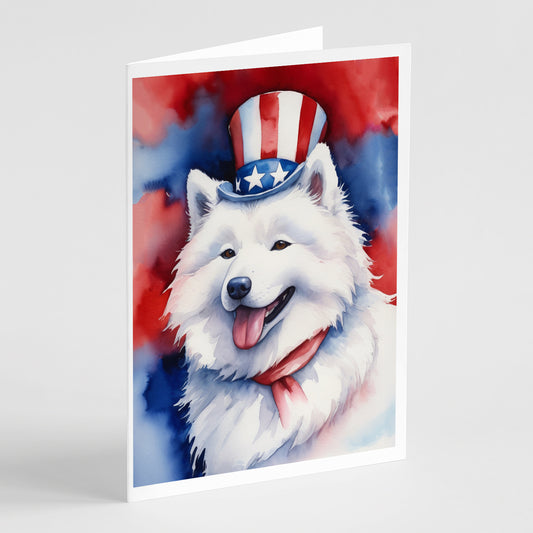 Buy this Samoyed Patriotic American Greeting Cards Pack of 8