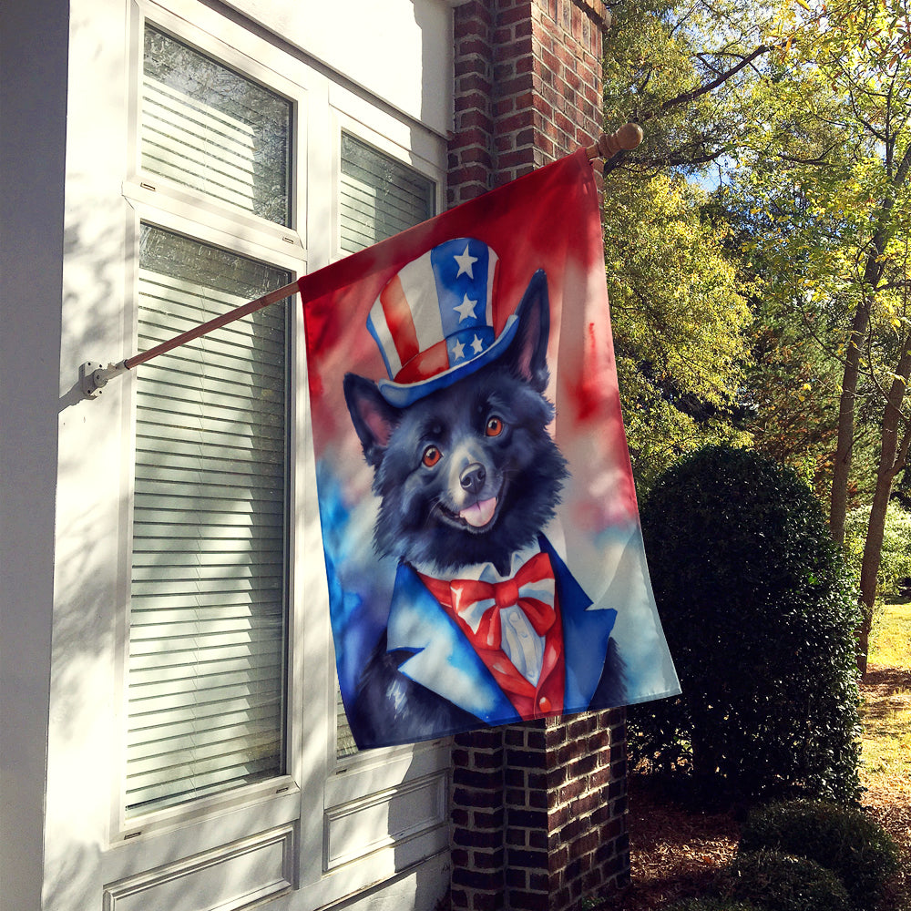 Schipperke Patriotic American House Flag