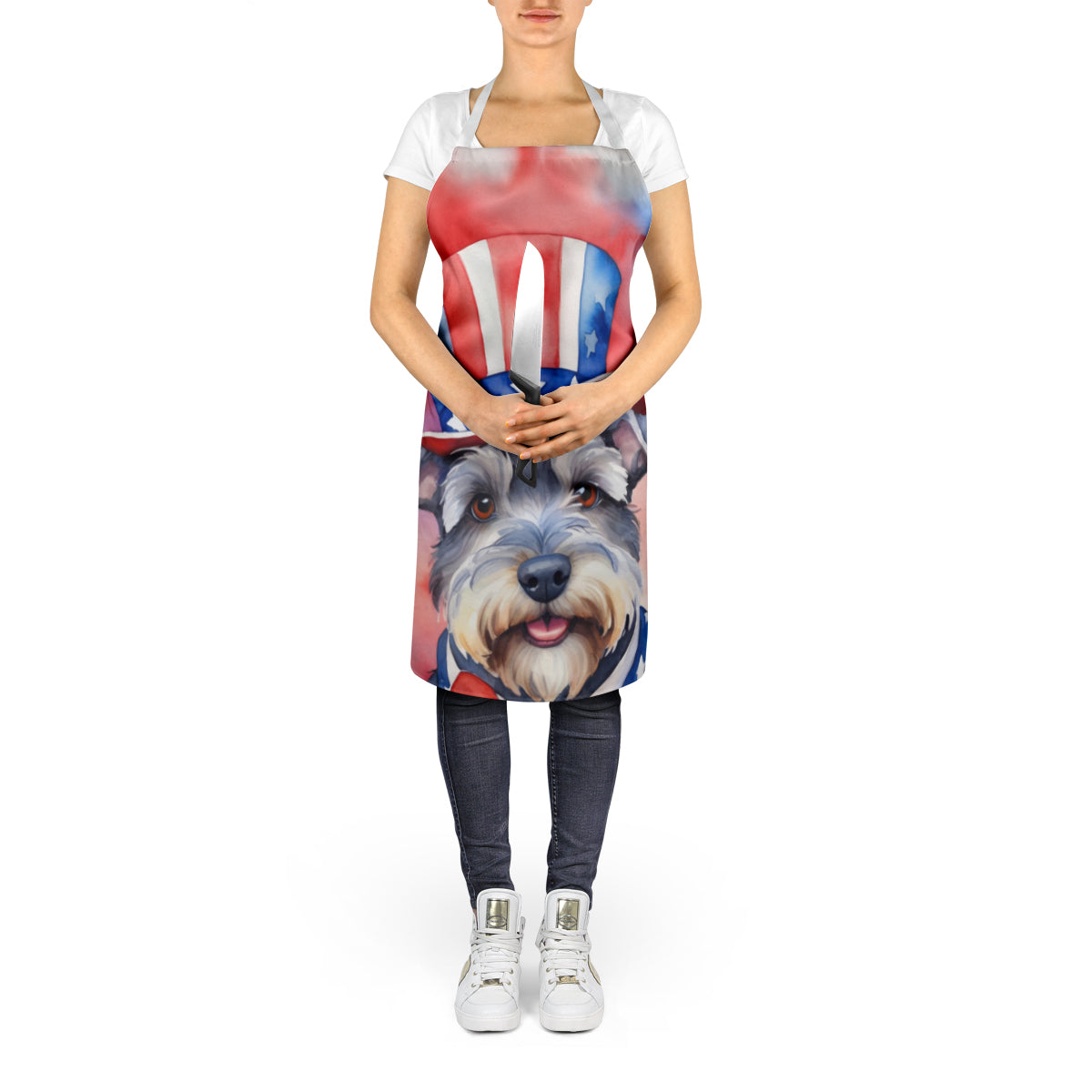 Schnauzer Patriotic American Apron