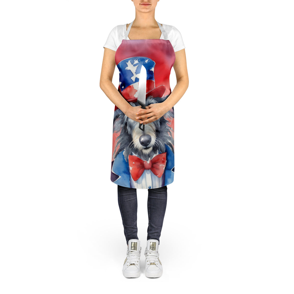 Scottish Deerhound Patriotic American Apron