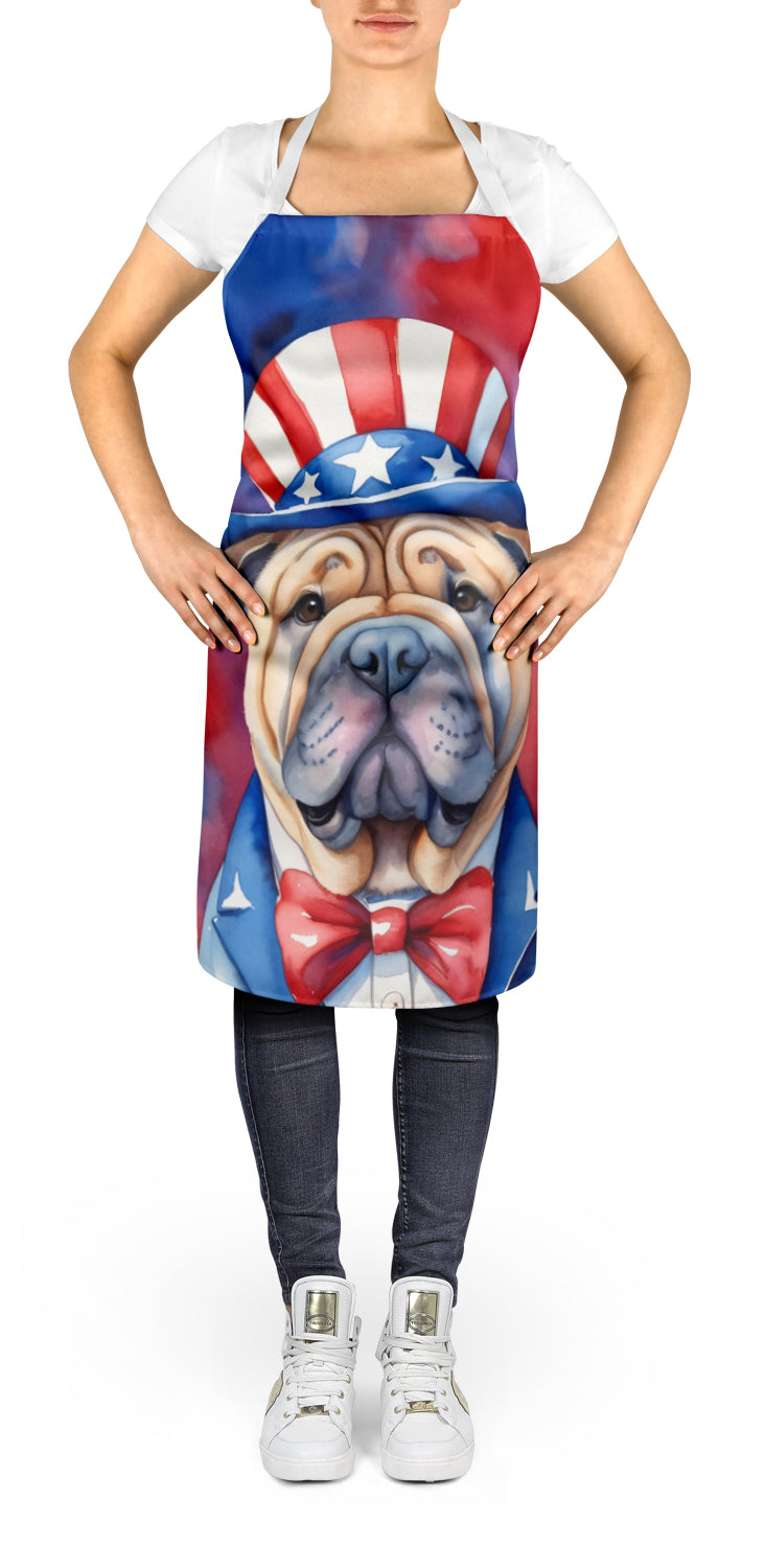 Shar Pei Patriotic American Apron