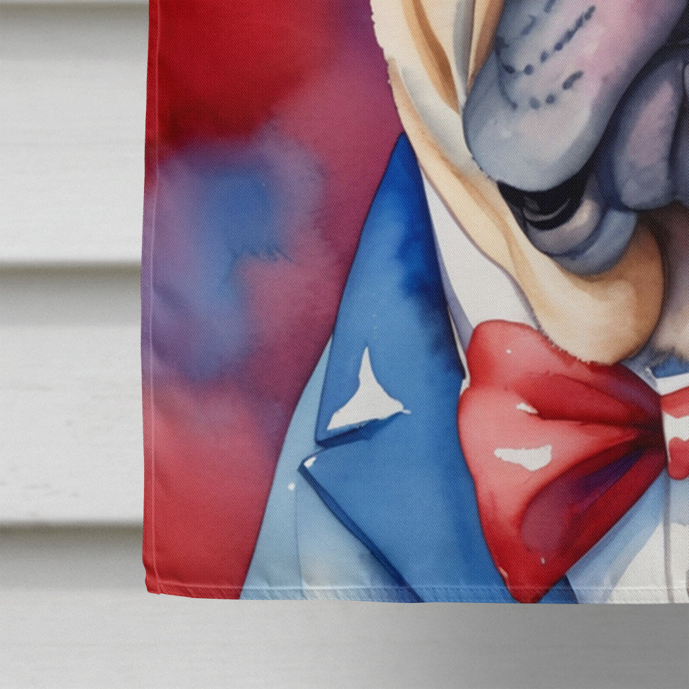 Shar Pei Patriotic American House Flag