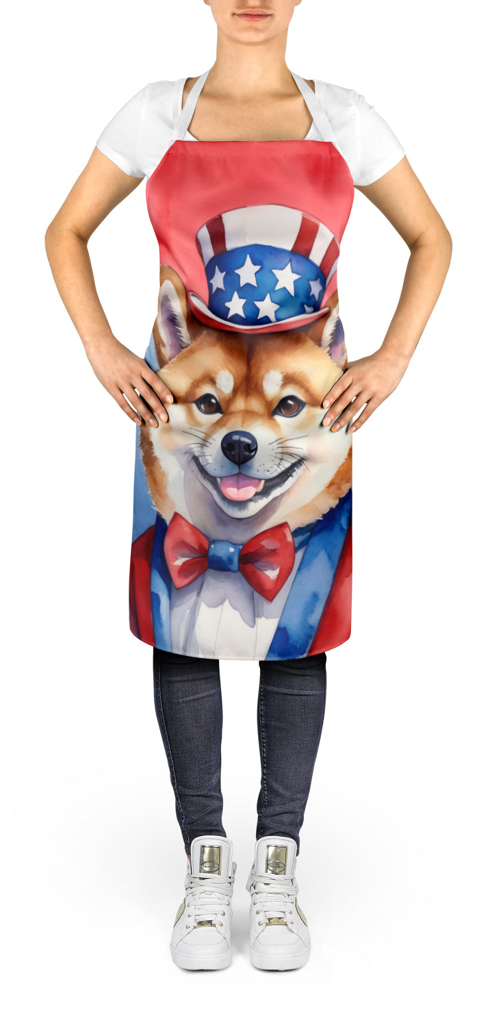 Shiba Inu Patriotic American Apron