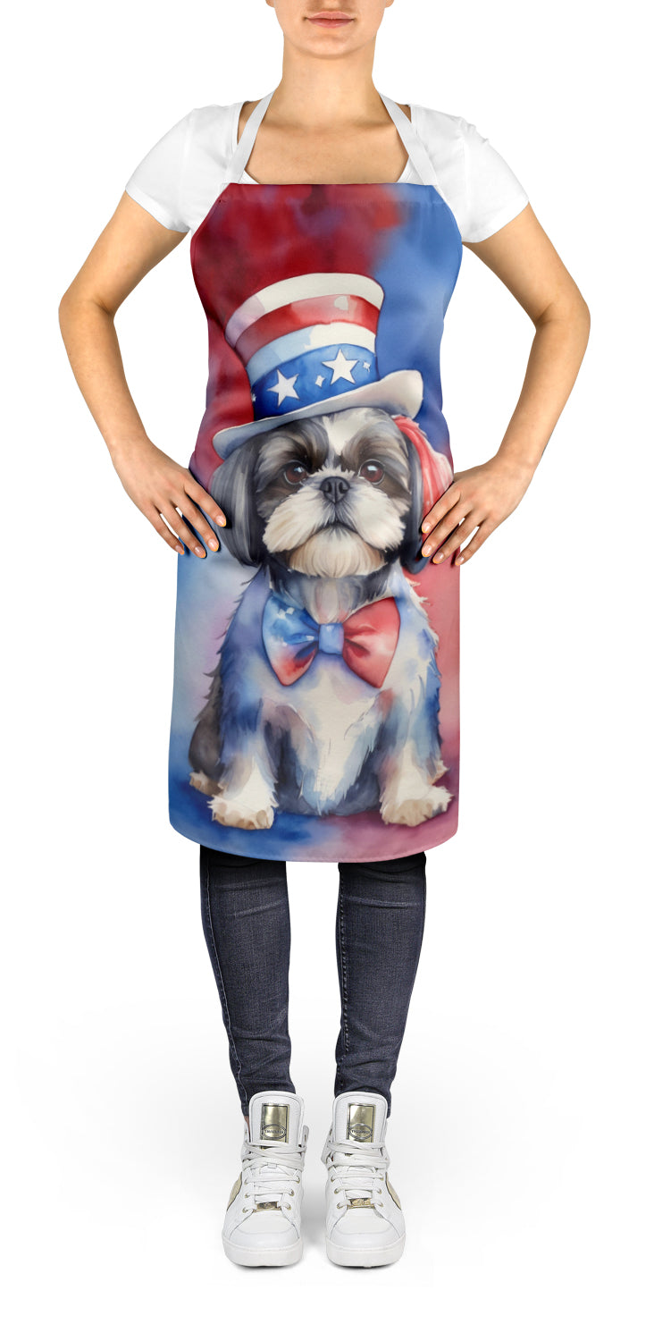 Shih Tzu Patriotic American Apron