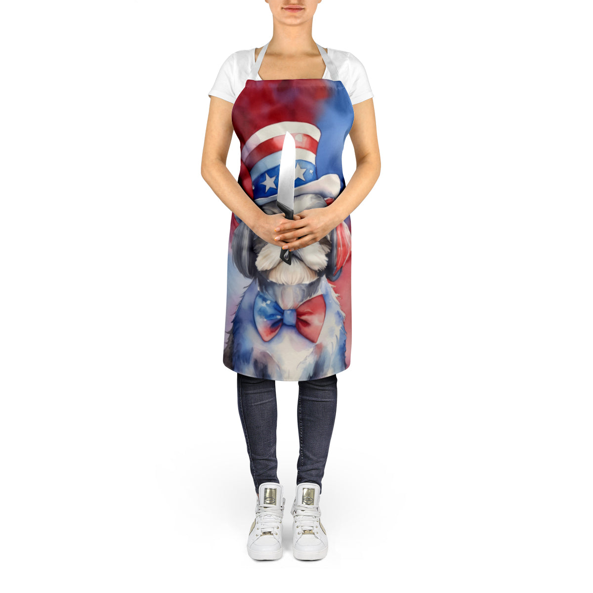 Shih Tzu Patriotic American Apron