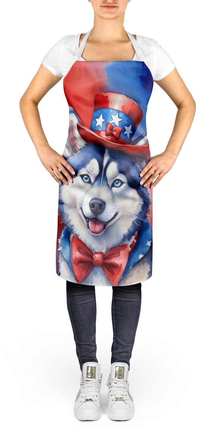 Siberian Husky Patriotic American Apron