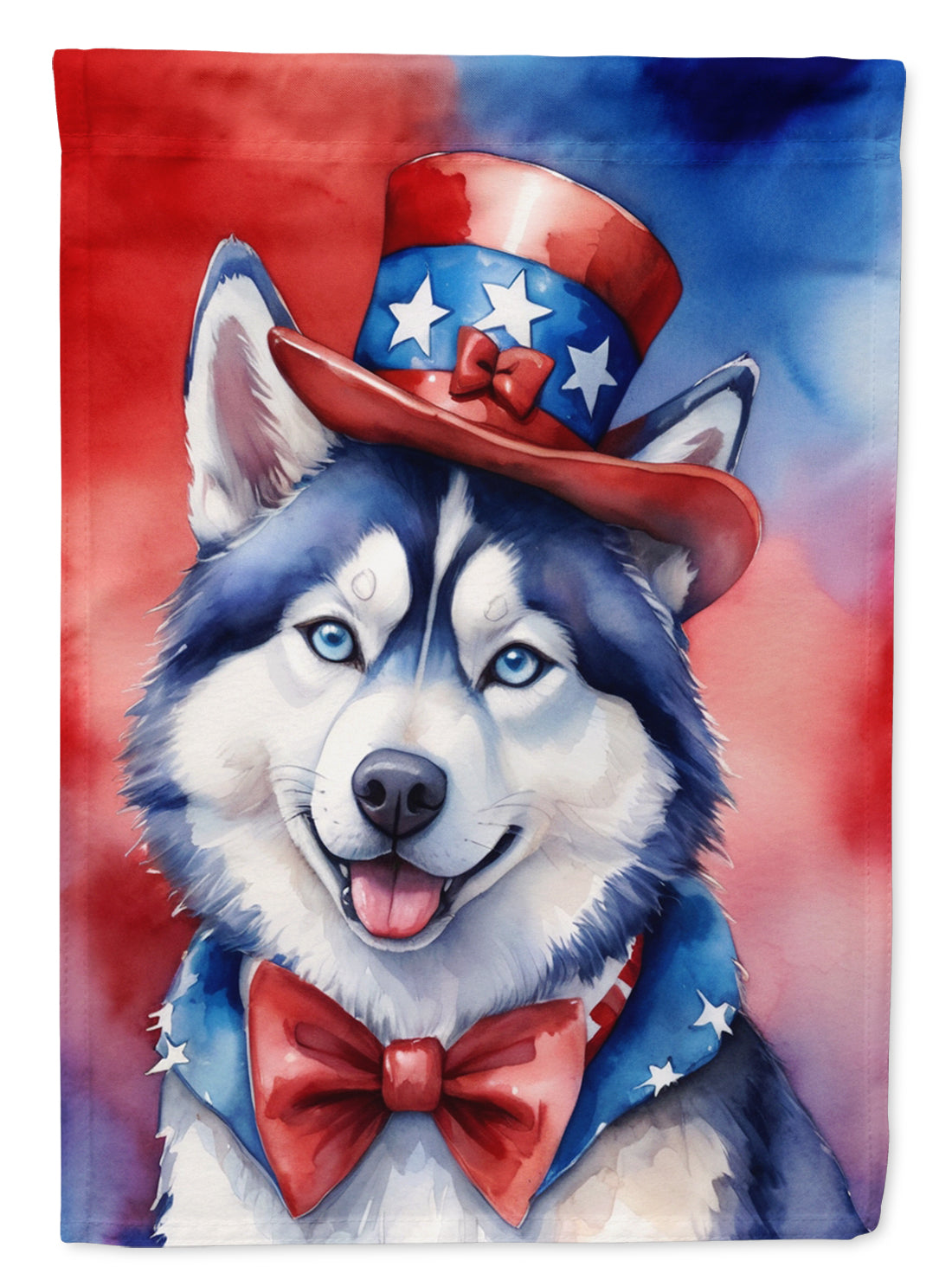 Buy this Siberian Husky Patriotic American Garden Flag