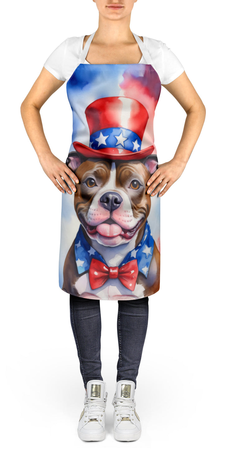 Staffordshire Bull Terrier Patriotic American Apron